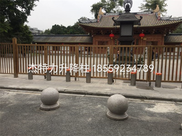 杰特力-寺廟門口擋車升降柱